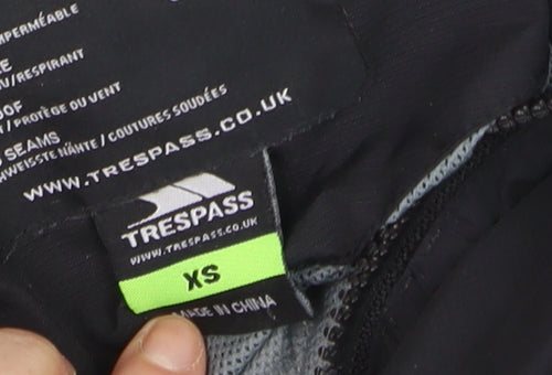 Trespass Men's Black XS Waterproof Hooded Rain Jacket