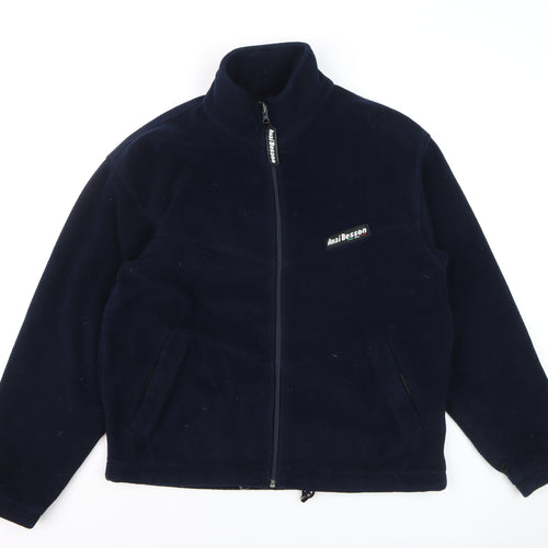 Anzi Besson Men's Blue Fleece Full Zip Jacket Size M