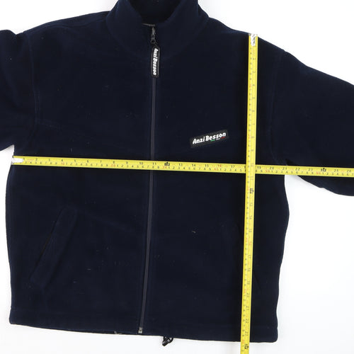 Anzi Besson Men's Blue Fleece Full Zip Jacket Size M
