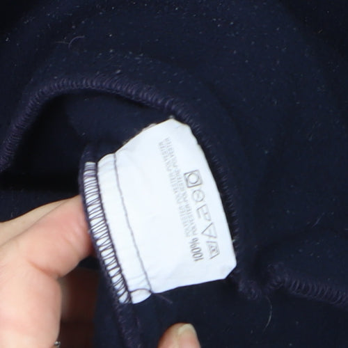 Anzi Besson Men's Blue Fleece Full Zip Jacket Size M