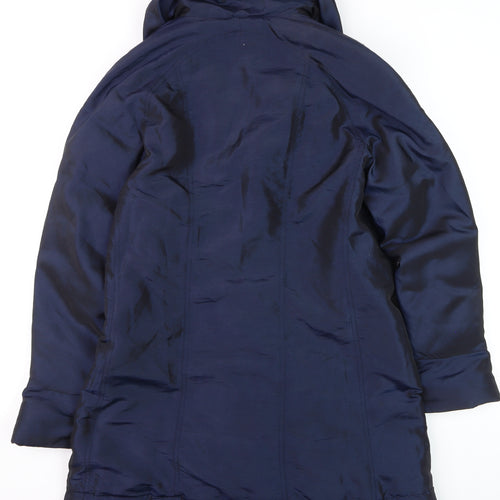 Marks and Spencer Per Una Women's Blue Long Overcoat Size M