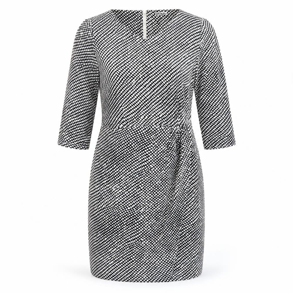 Marks and Spencer Women’s Black White Geometric Sheath Dress Size 14
