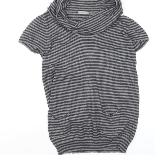 Marks and Spencer Women’s Grey Striped Knit Tunic Top UK 12