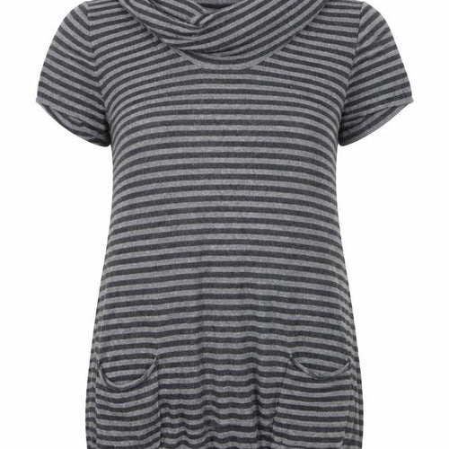 Marks and Spencer Women’s Grey Striped Knit Tunic Top UK 12