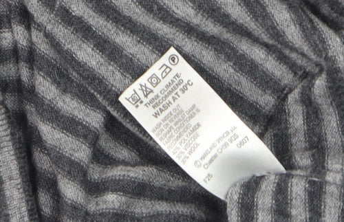 Marks and Spencer Women’s Grey Striped Knit Tunic Top UK 12
