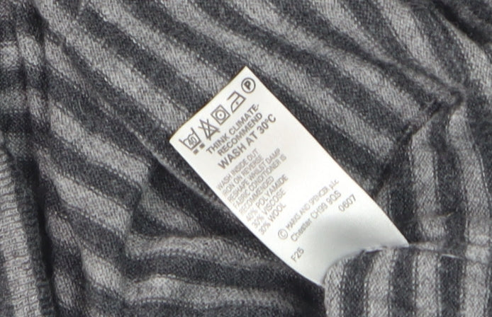 Marks and Spencer Women’s Grey Striped Knit Tunic Top UK 12