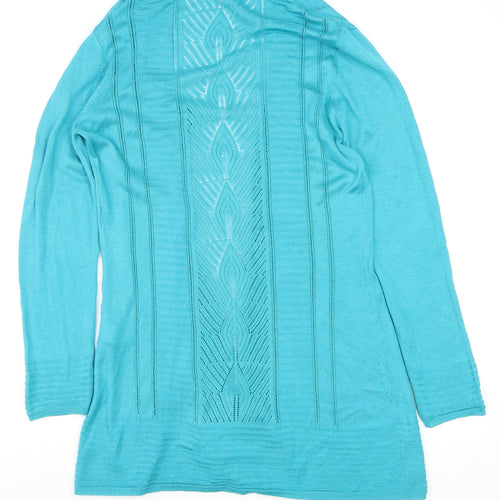 Marks and Spencer Women’s Blue Cardigan L Lightweight Knit