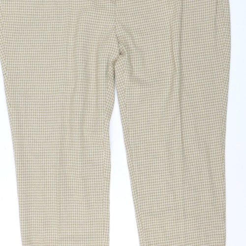 ASOS Men's Beige Check Chino Trousers Size 44 Regular Fit