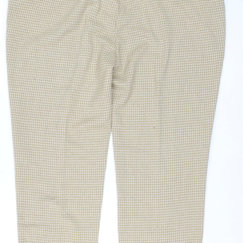 ASOS Men's Beige Check Chino Trousers Size 44 Regular Fit