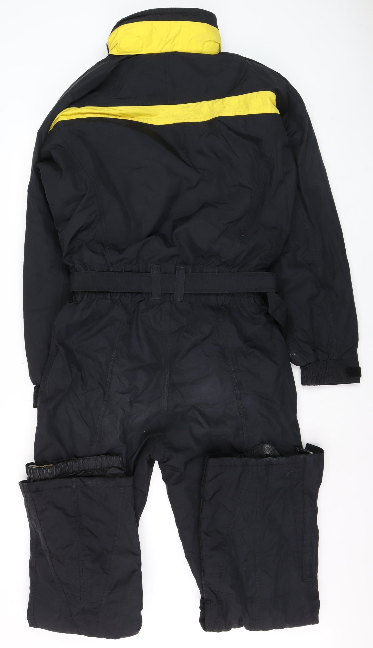 No Where Mens Black Yellow Ski Suit M Breathable Winter Snowsuit