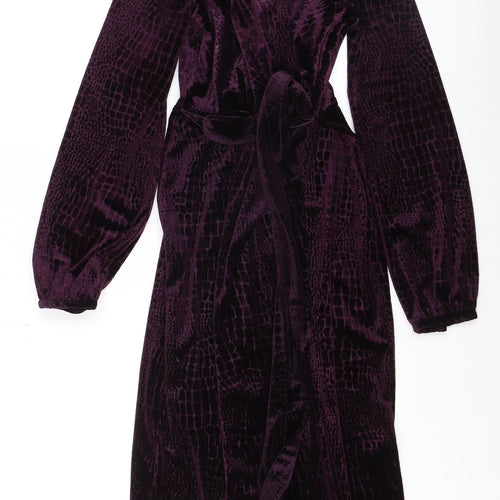 Principles Petite Purple Velvet Wrap Dress Size 6 Women’s Partywear
