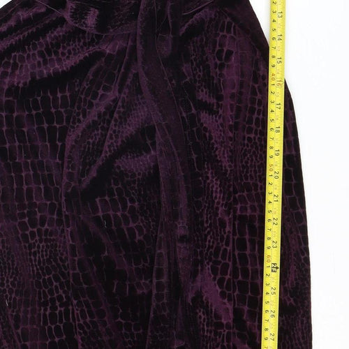 Principles Petite Purple Velvet Wrap Dress Size 6 Women’s Partywear