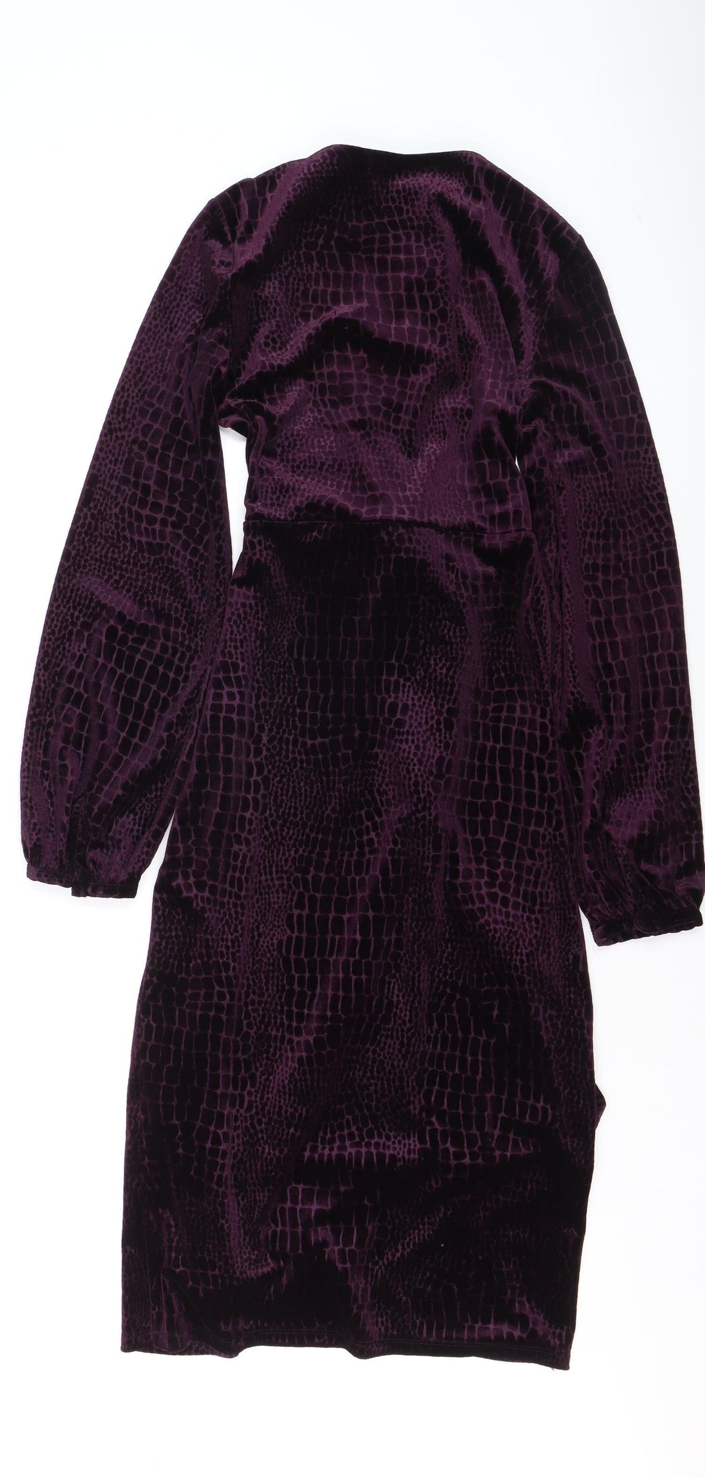 Principles Petite Purple Velvet Wrap Dress Size 6 Women’s Partywear