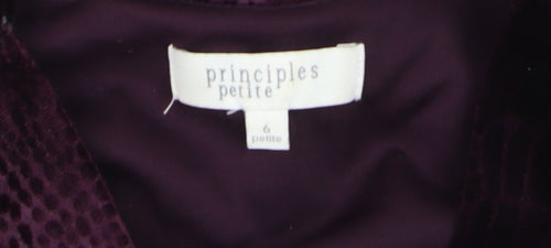 Principles Petite Purple Velvet Wrap Dress Size 6 Women’s Partywear
