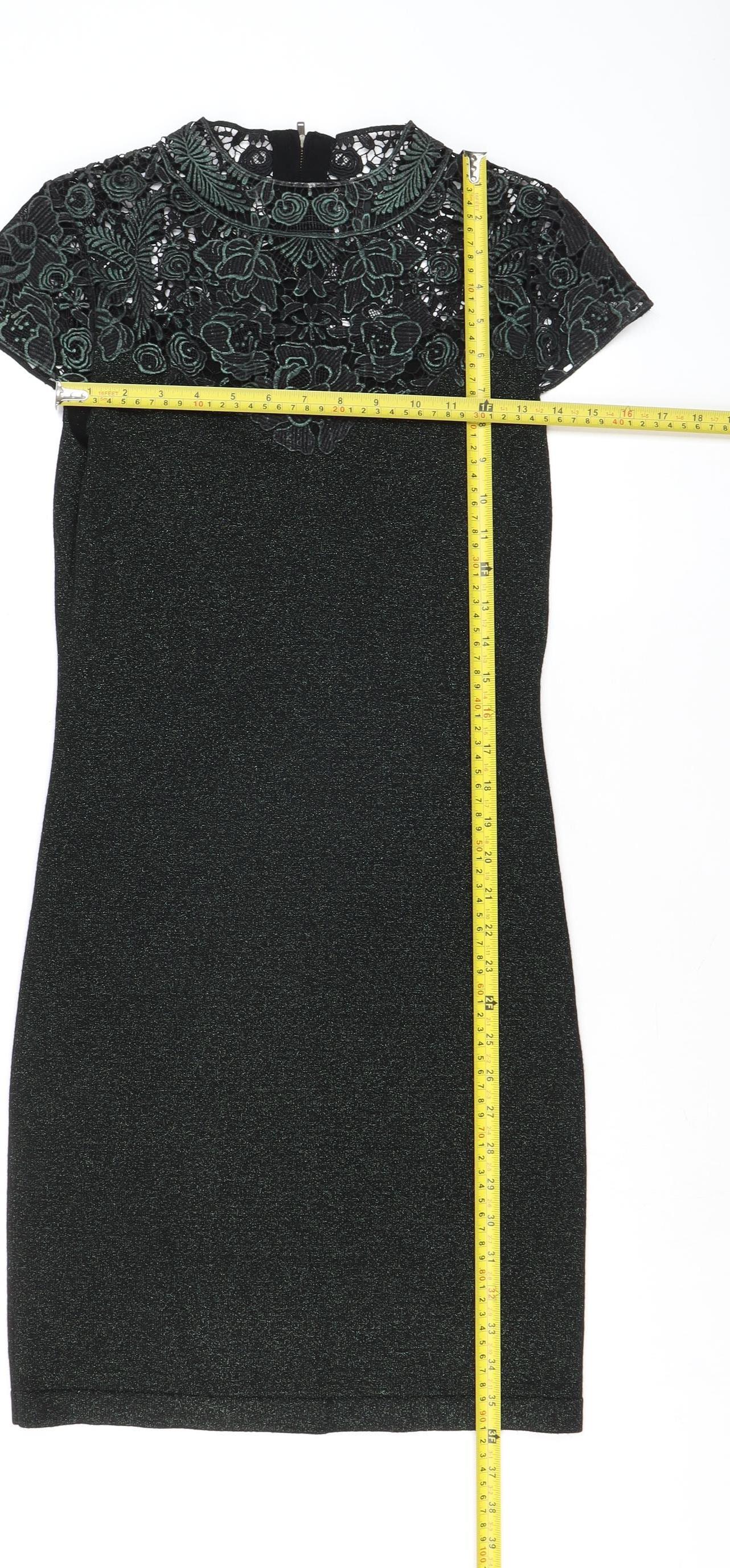 Phase Eight Women’s Black Lace Bodycon Dress UK 10 Elegant Party Wear