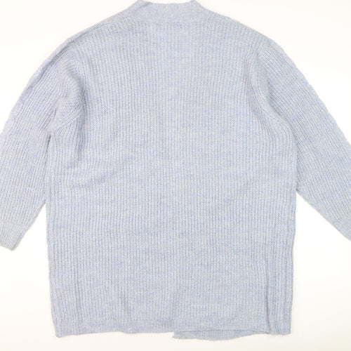 Threadbare Women's Grey 2XL Cable-Knit Open Front Cardigan