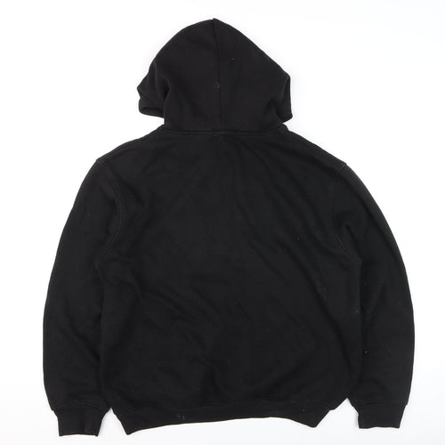 PrettyLittleThing Women's Black Hoodie UK 10 Pullover Cotton Blend