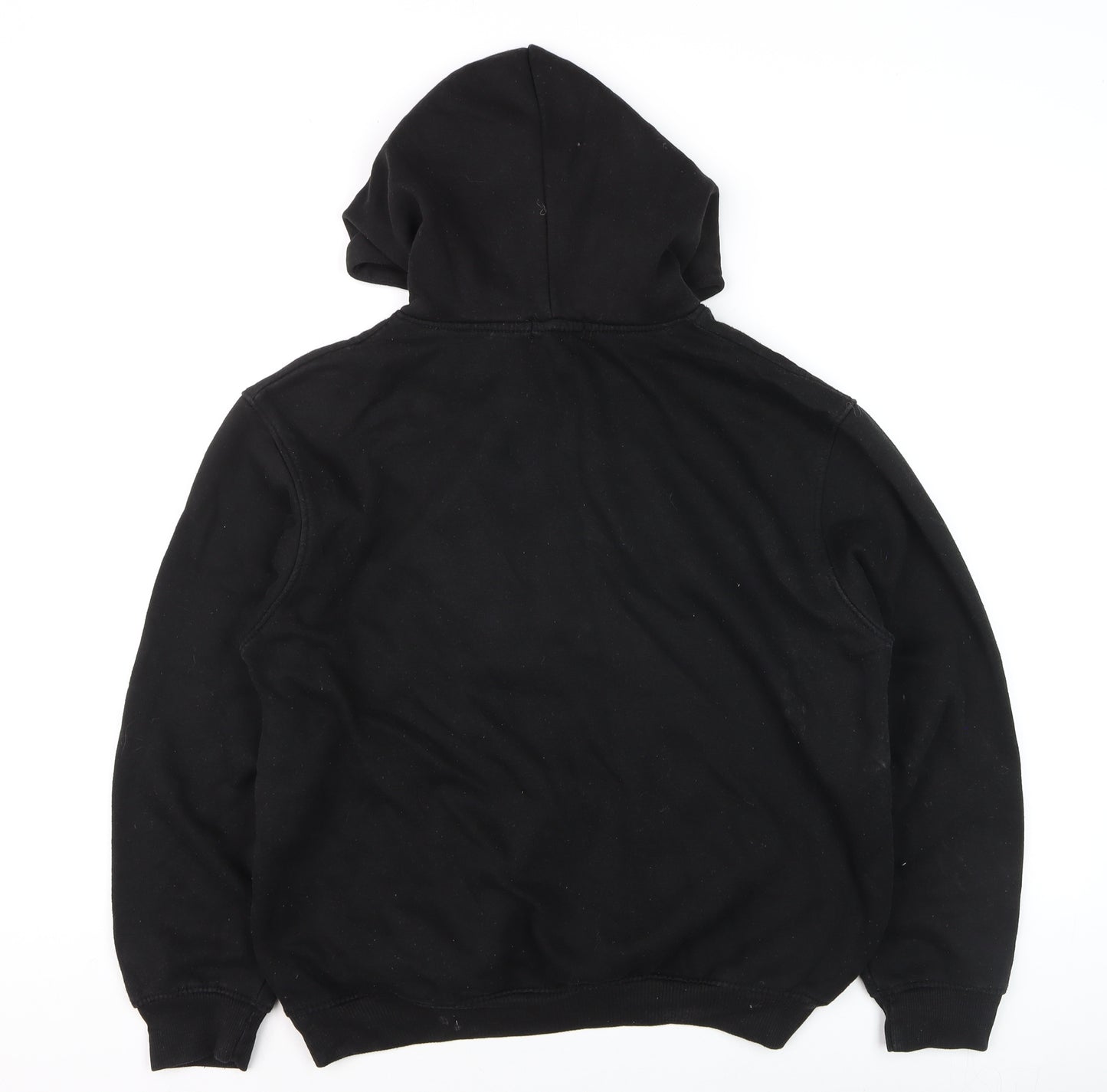 PrettyLittleThing Women's Black Hoodie UK 10 Pullover Cotton Blend