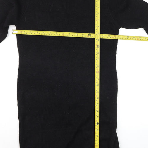 Brave Soul Women Black Size 8 Crew Neck Long Sleeve Pullover Jumper