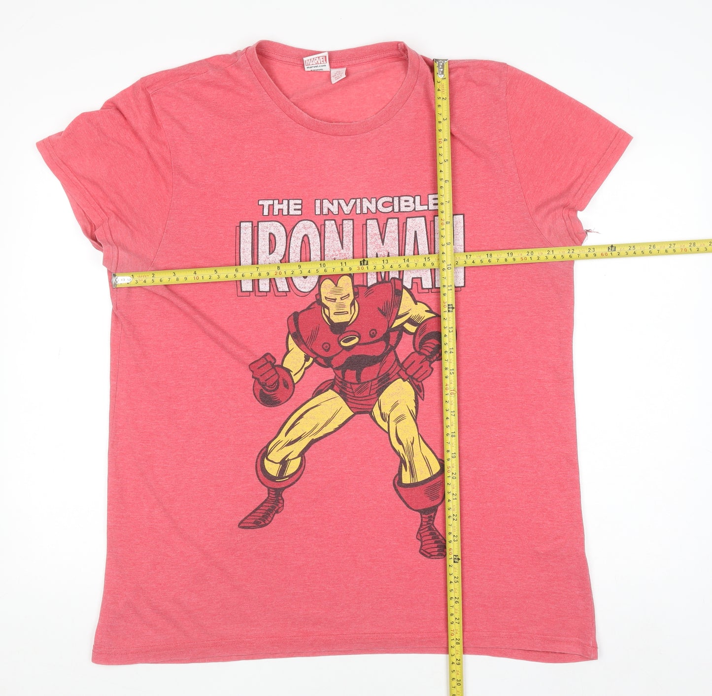 Marvel Men's Red Iron Man Graphic T-Shirt XL Short Sleeve Crew Neck