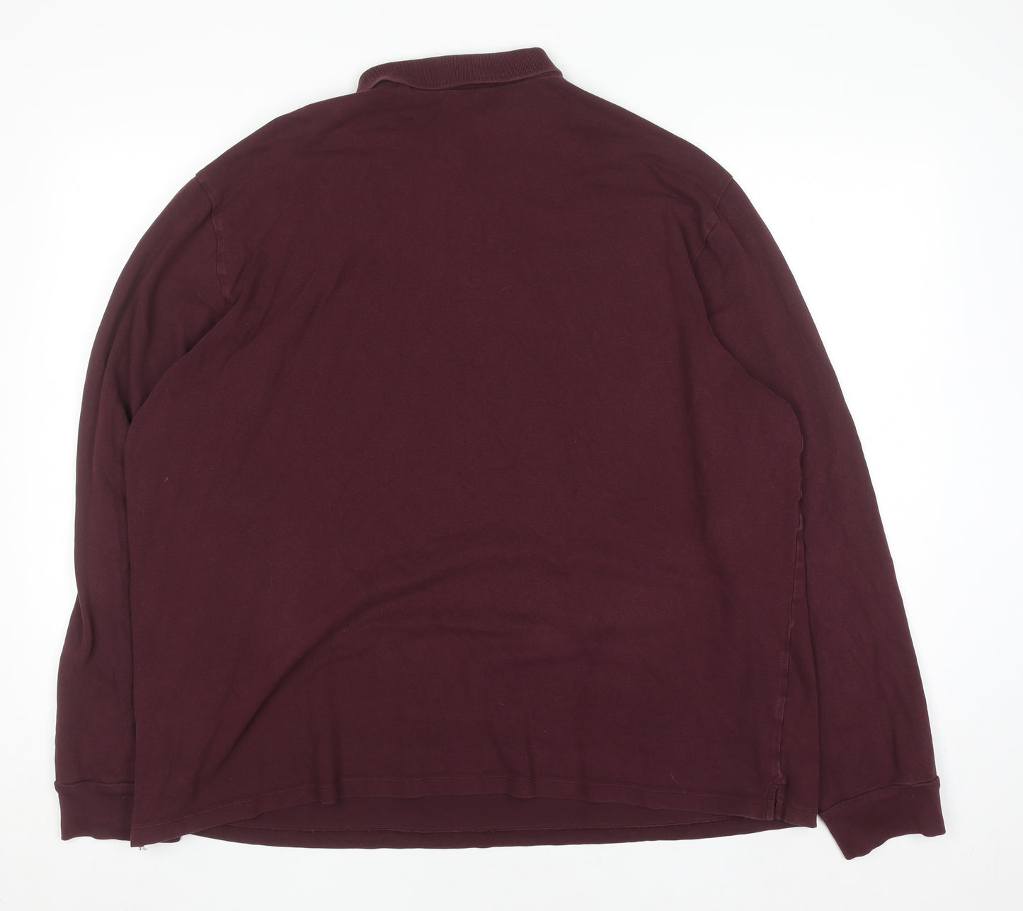 Next Men's Brown Long Sleeve 3XL Regular Fit Polo Shirt