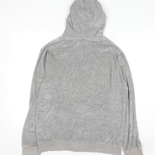 King Kouture Men's Grey Full Zip Hoodie Size M Cotton