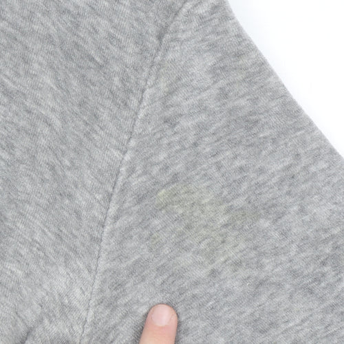 King Kouture Men's Grey Full Zip Hoodie Size M Cotton