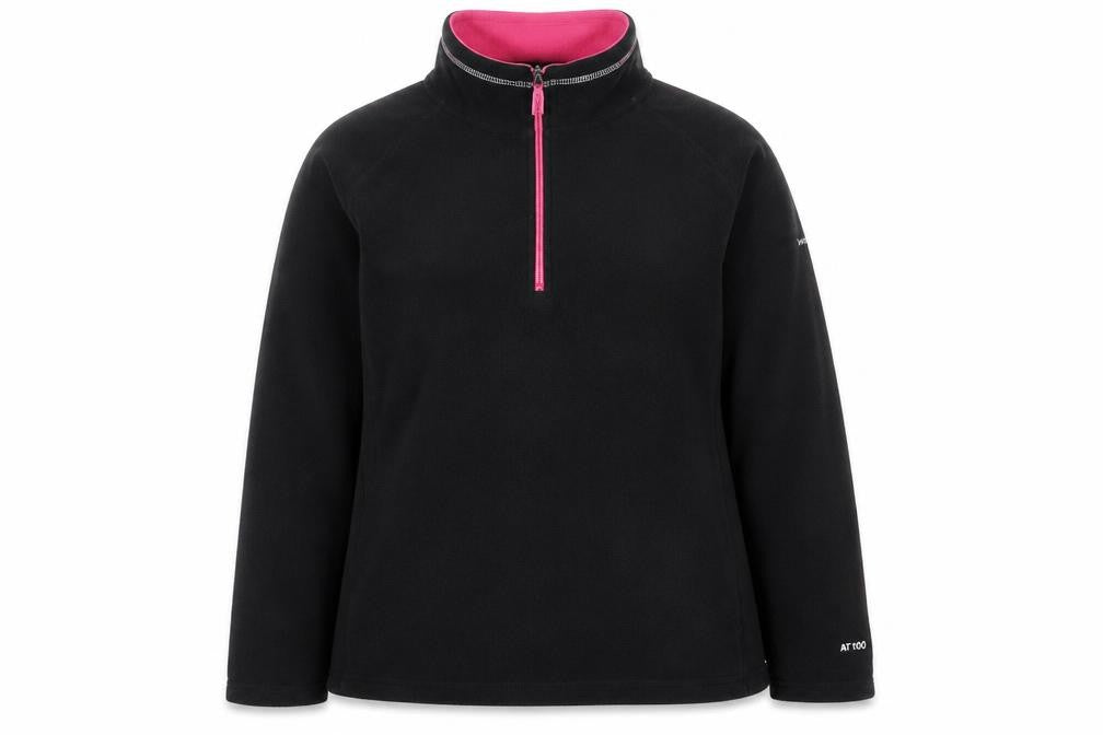 Trespass Women’s Black 3XL Half Zip Fleece Sweatshirt