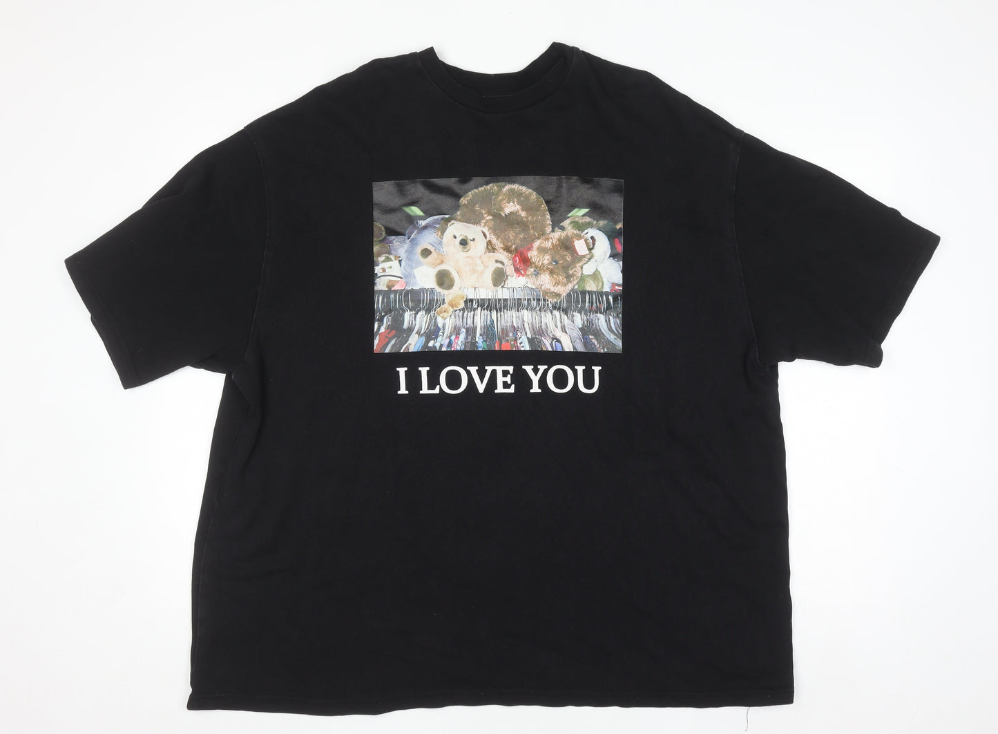 Little Sunny Bite Women's Black Love Graphic T-Shirt M Relaxed Fit