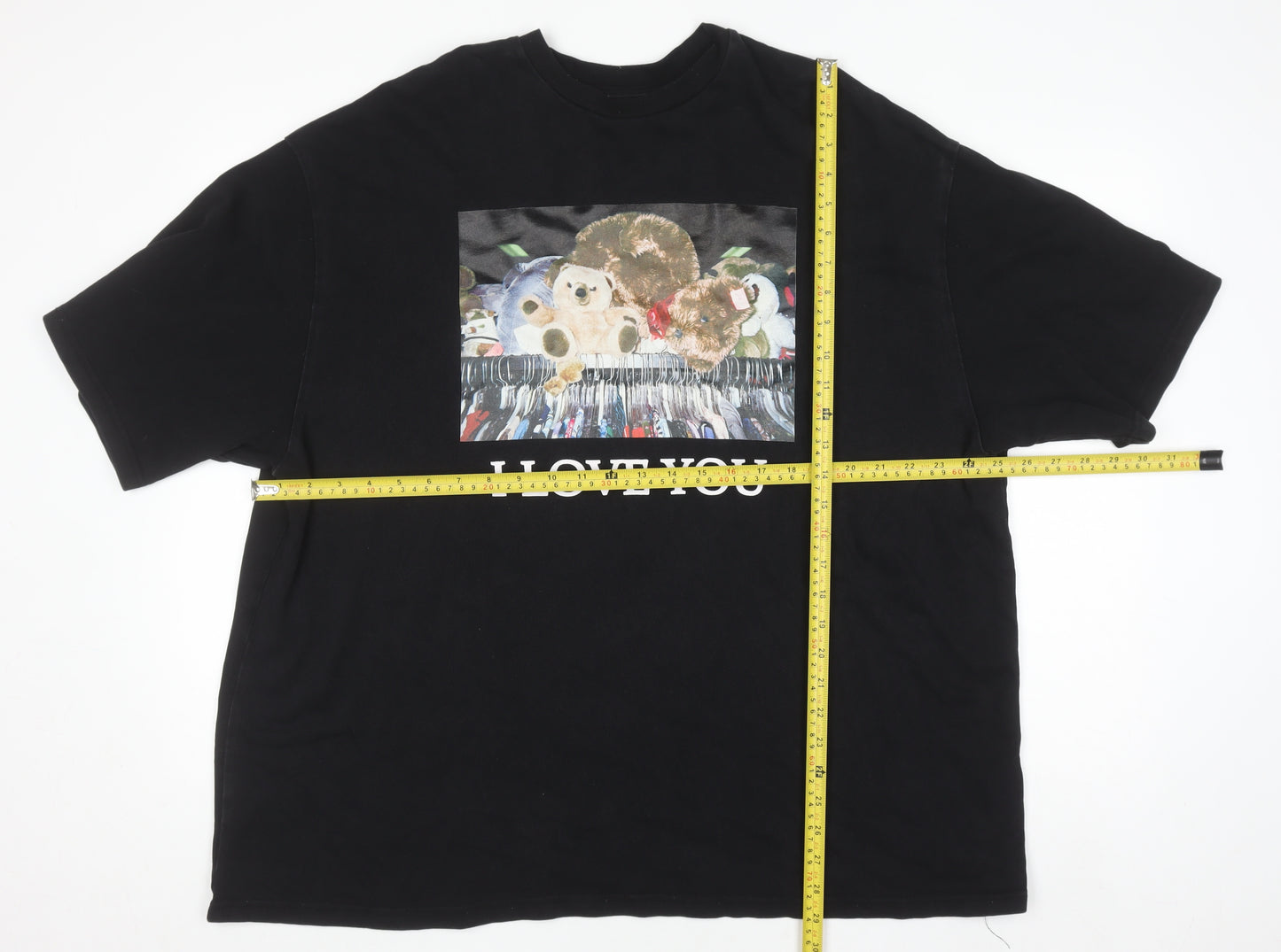 Little Sunny Bite Women's Black Love Graphic T-Shirt M Relaxed Fit