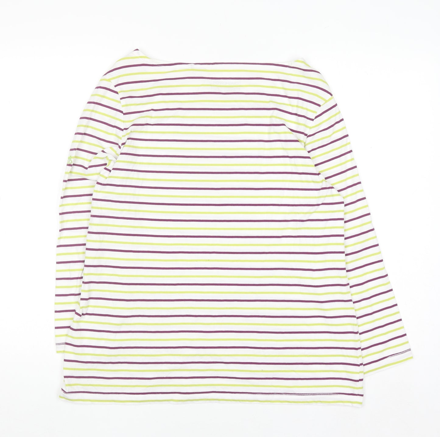 Craghoppers Women's Multicoloured Stripe Long Sleeve Cotton Top Size 16