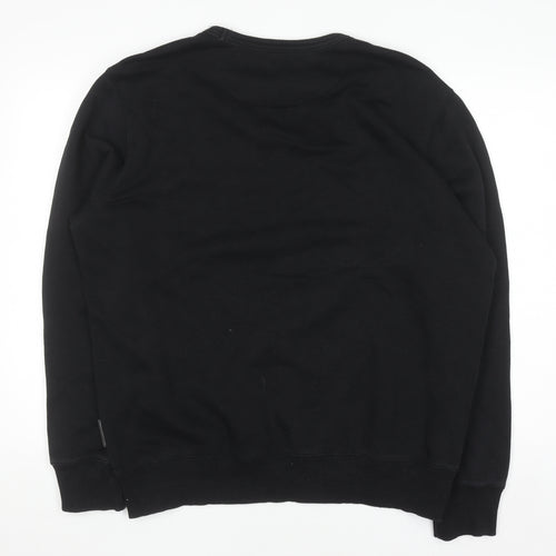 French Connection Men's Black XL Crew Neck Pullover Sweatshirt