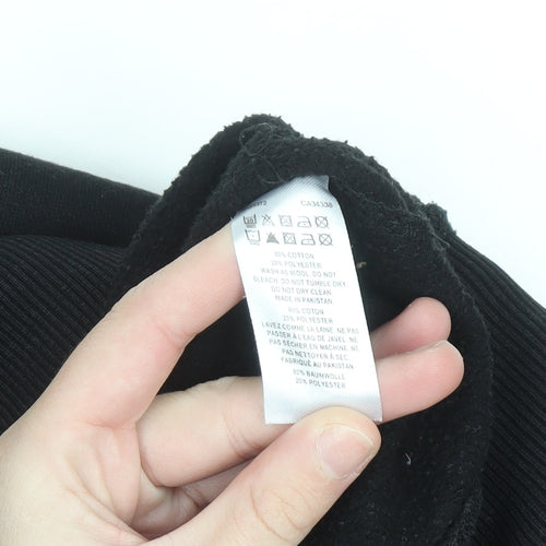 French Connection Men's Black XL Crew Neck Pullover Sweatshirt