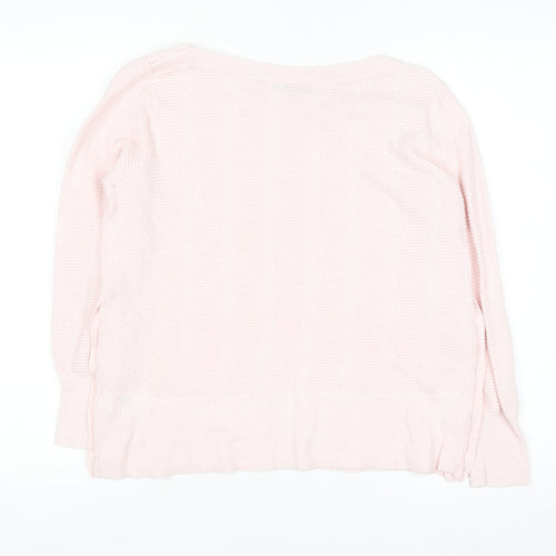 Marks and Spencer Per Una Women’s Pink Knit Button Jumper Size 12