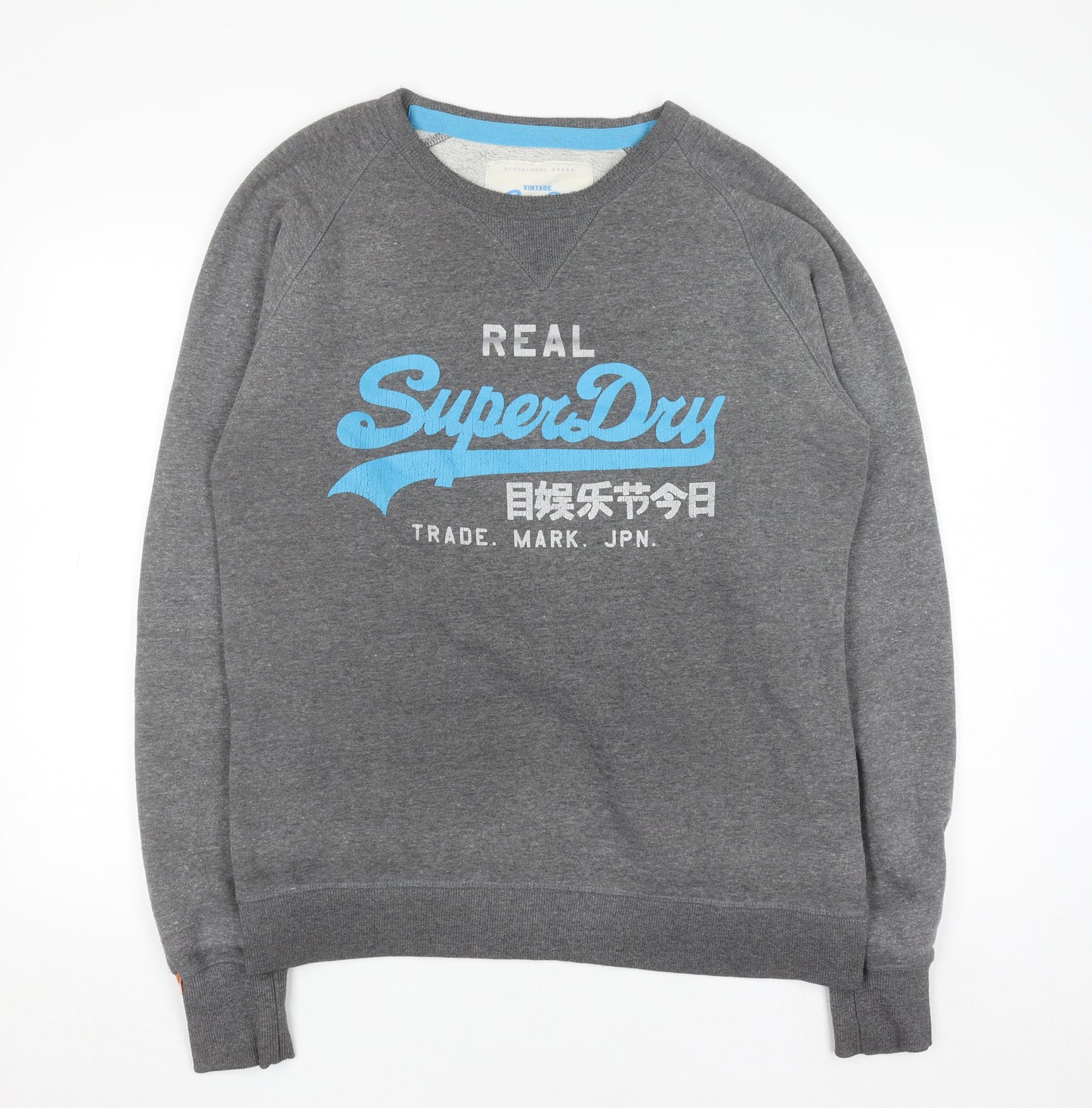 Superdry Mens Grey L Pullover Graphic Logo Sweatshirt