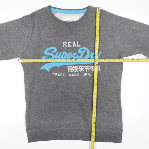 Superdry Mens Grey L Pullover Graphic Logo Sweatshirt