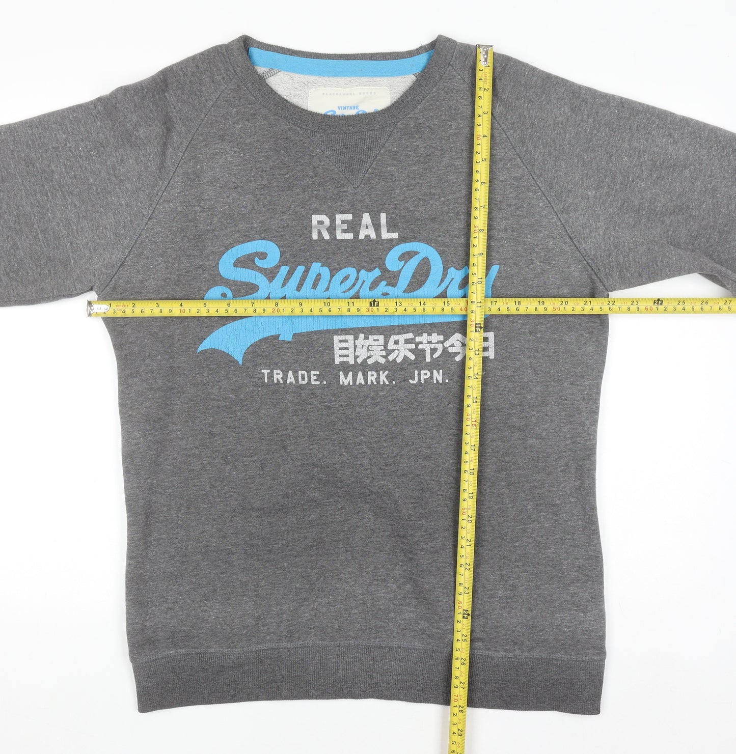 Superdry Mens Grey L Pullover Graphic Logo Sweatshirt