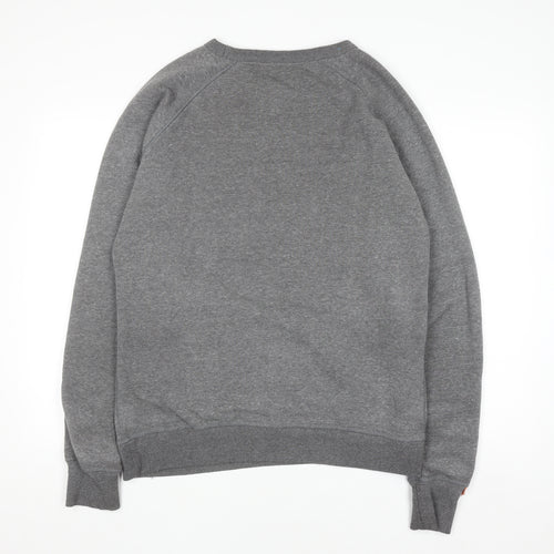 Superdry Mens Grey L Pullover Graphic Logo Sweatshirt