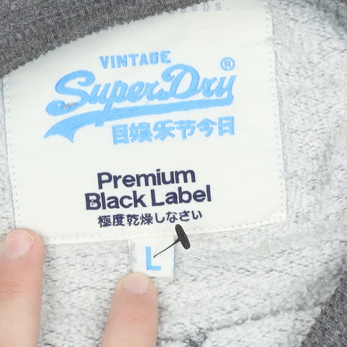 Superdry Mens Grey L Pullover Graphic Logo Sweatshirt
