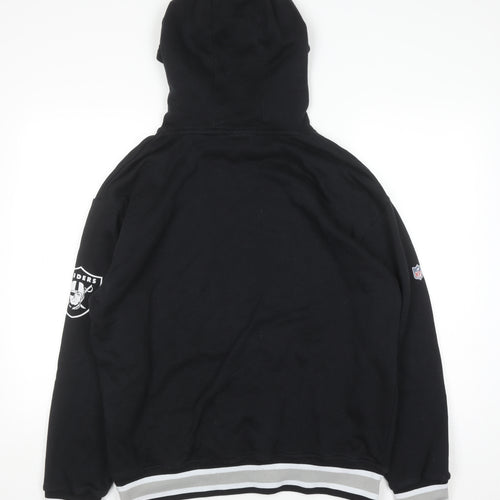 Primark Men’s Black Raiders Pullover Hoodie Size M NFL Graphic Fleece