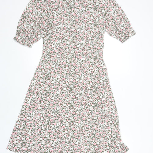 Marks and Spencer Women’s Multicoloured Floral A-Line Knee Length Dress Size 8