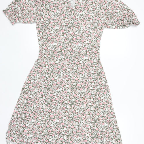 Marks and Spencer Women’s Multicoloured Floral A-Line Knee Length Dress Size 8