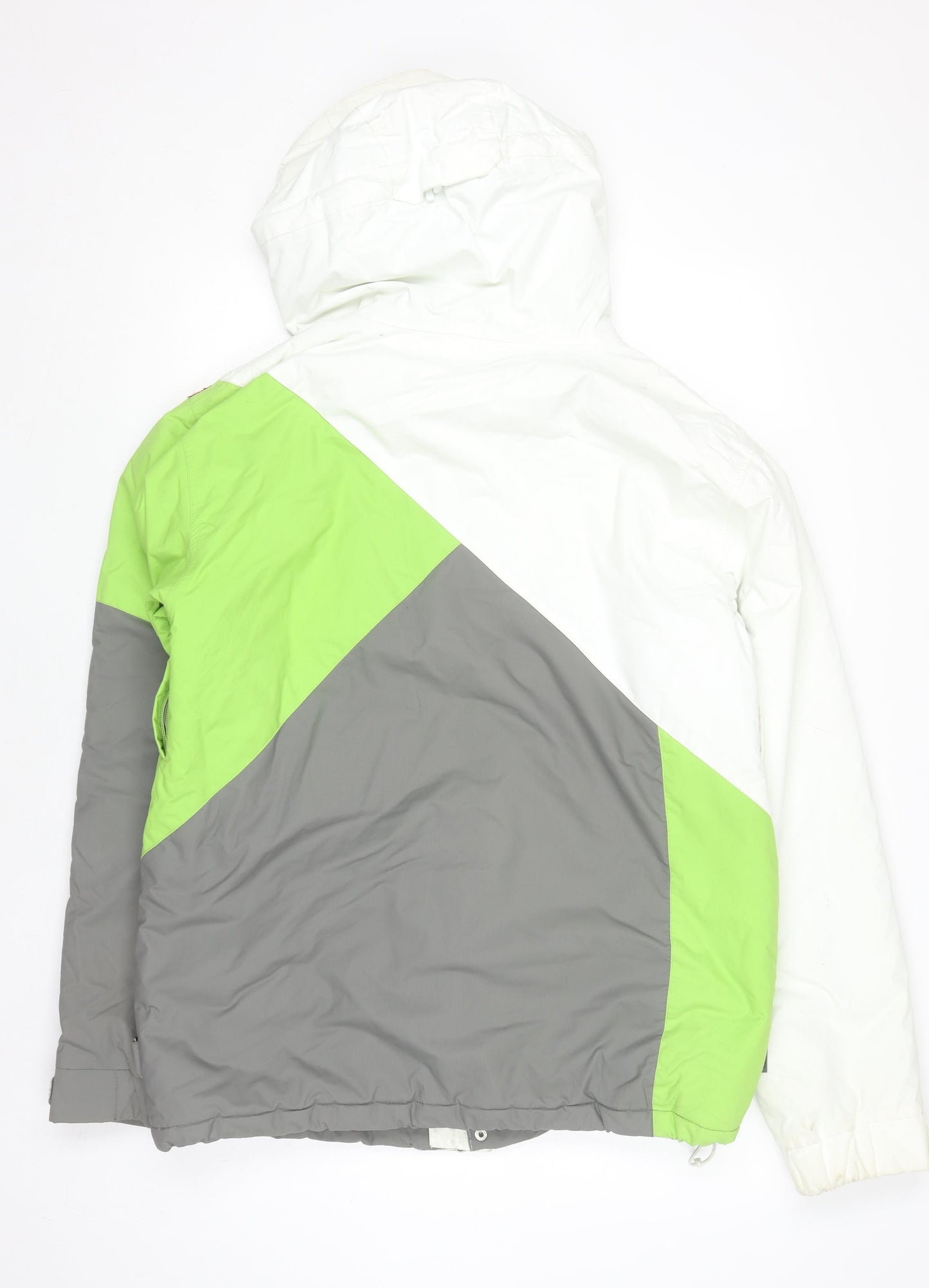 Quiksilver Women's White Green Grey Waterproof Ski Jacket Size S