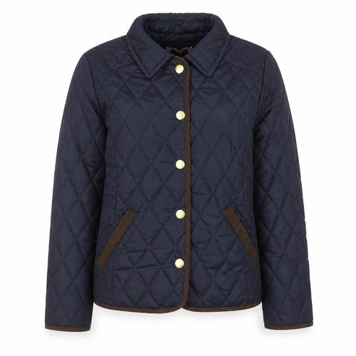 YD Girls Blue Quilted Jacket 11-12 Years Padded Mid-Length Coat