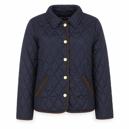 YD Girls Blue Quilted Jacket 11-12 Years Padded Mid-Length Coat