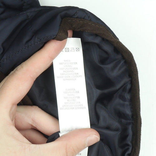 YD Girls Blue Quilted Jacket 11-12 Years Padded Mid-Length Coat