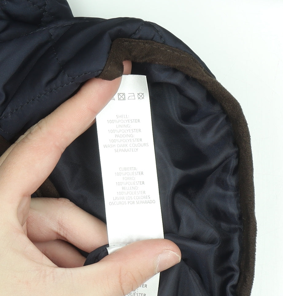 YD Girls Blue Quilted Jacket 11-12 Years Padded Mid-Length Coat
