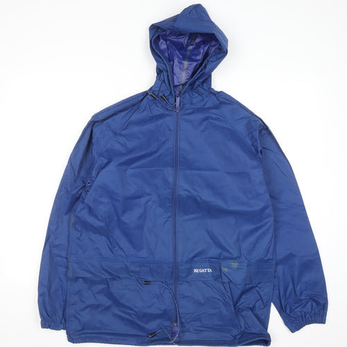 Regatta Men's Blue Waterproof Hooded Rain Jacket S