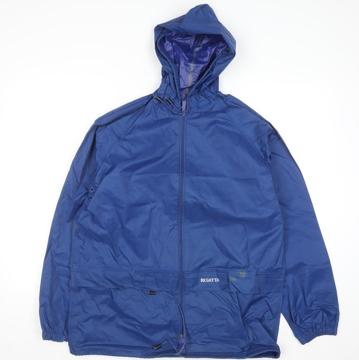 Regatta Men's Blue Waterproof Hooded Rain Jacket S