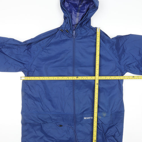 Regatta Men's Blue Waterproof Hooded Rain Jacket S
